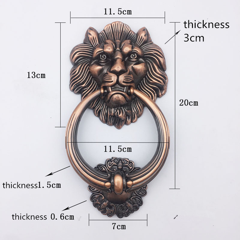 Furniture Hardware Design - Antique Bronze Lion Head Handle Door