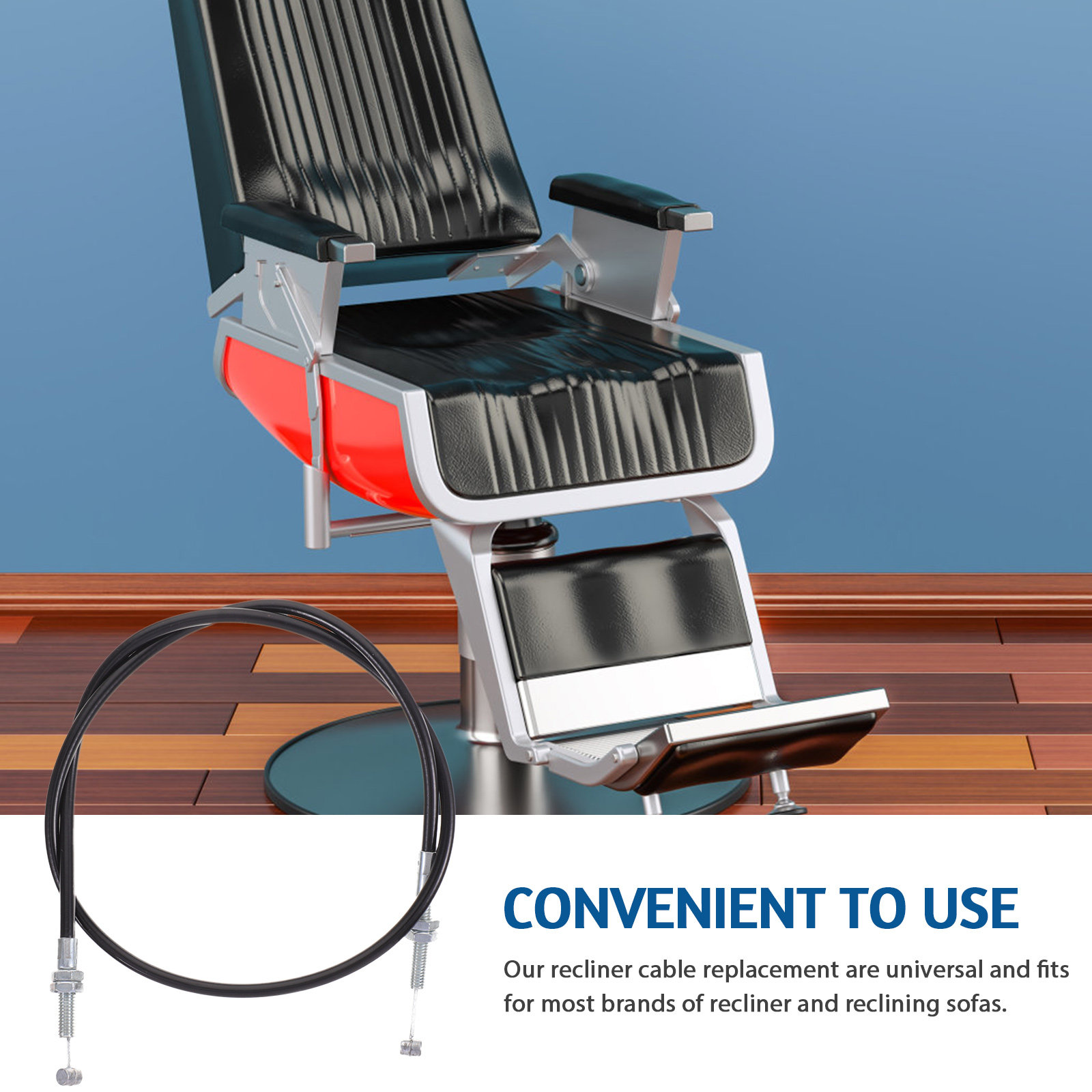 Furniture Hardware Design - Heavy-Duty Recliner Cable Replacement Kit for