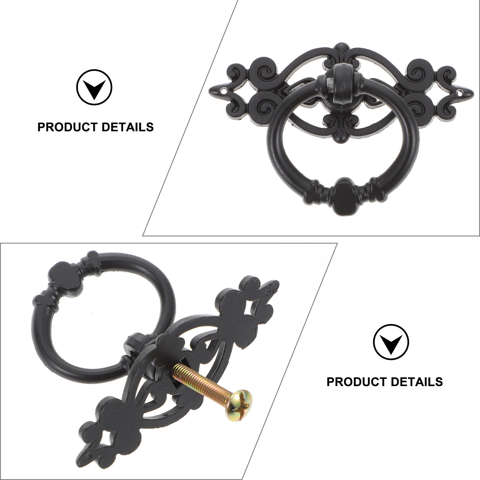 6Pcs Retro Cabinet Pulls Drawe - Furniture Hardware Drop Pulls avaliação e preço