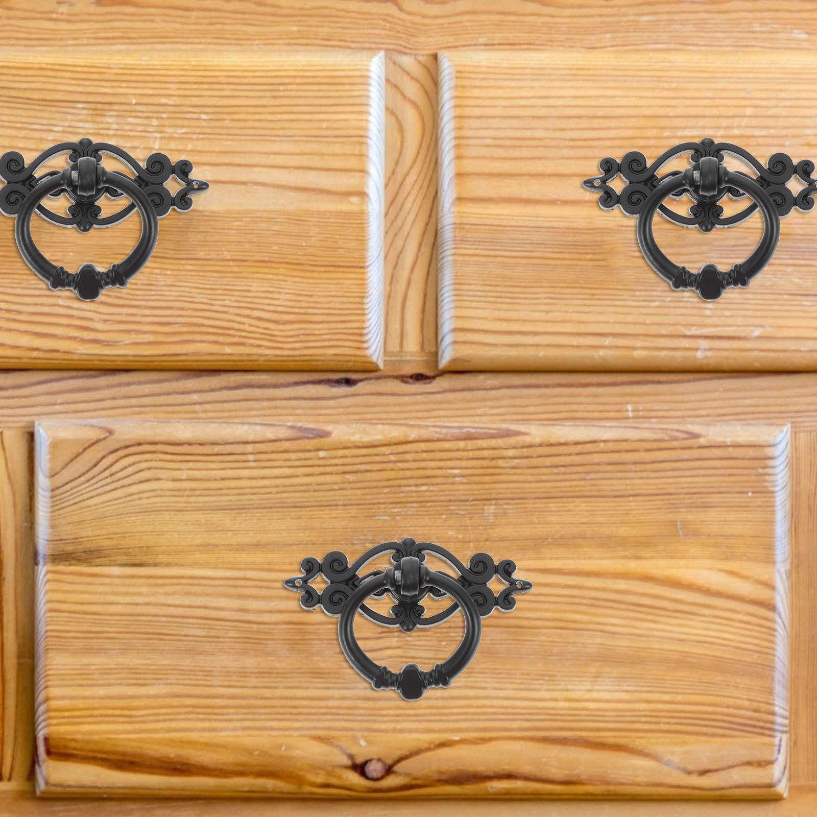 6Pcs Retro Cabinet Pulls Drawe - Furniture Hardware Drop Pulls avaliação e preço
