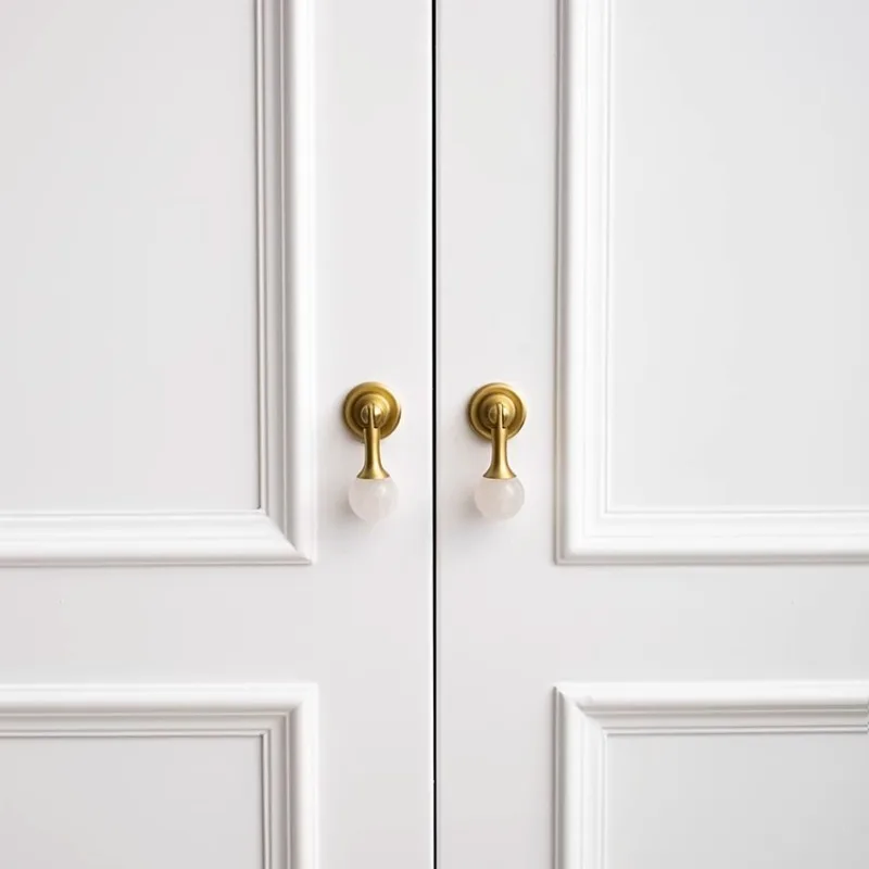 White Crystal Ball+Brass Furni - Furniture Hardware Drop Pulls avaliação e preço