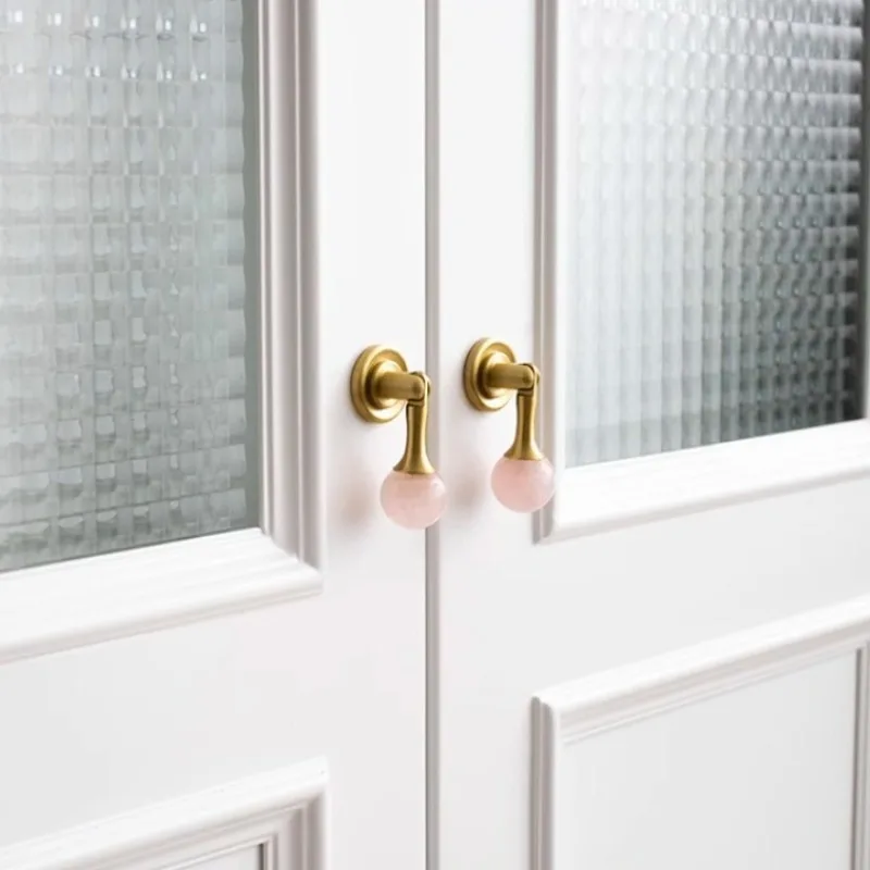 White Crystal Ball+Brass Furni - Furniture Hardware Drop Pulls avaliação e preço