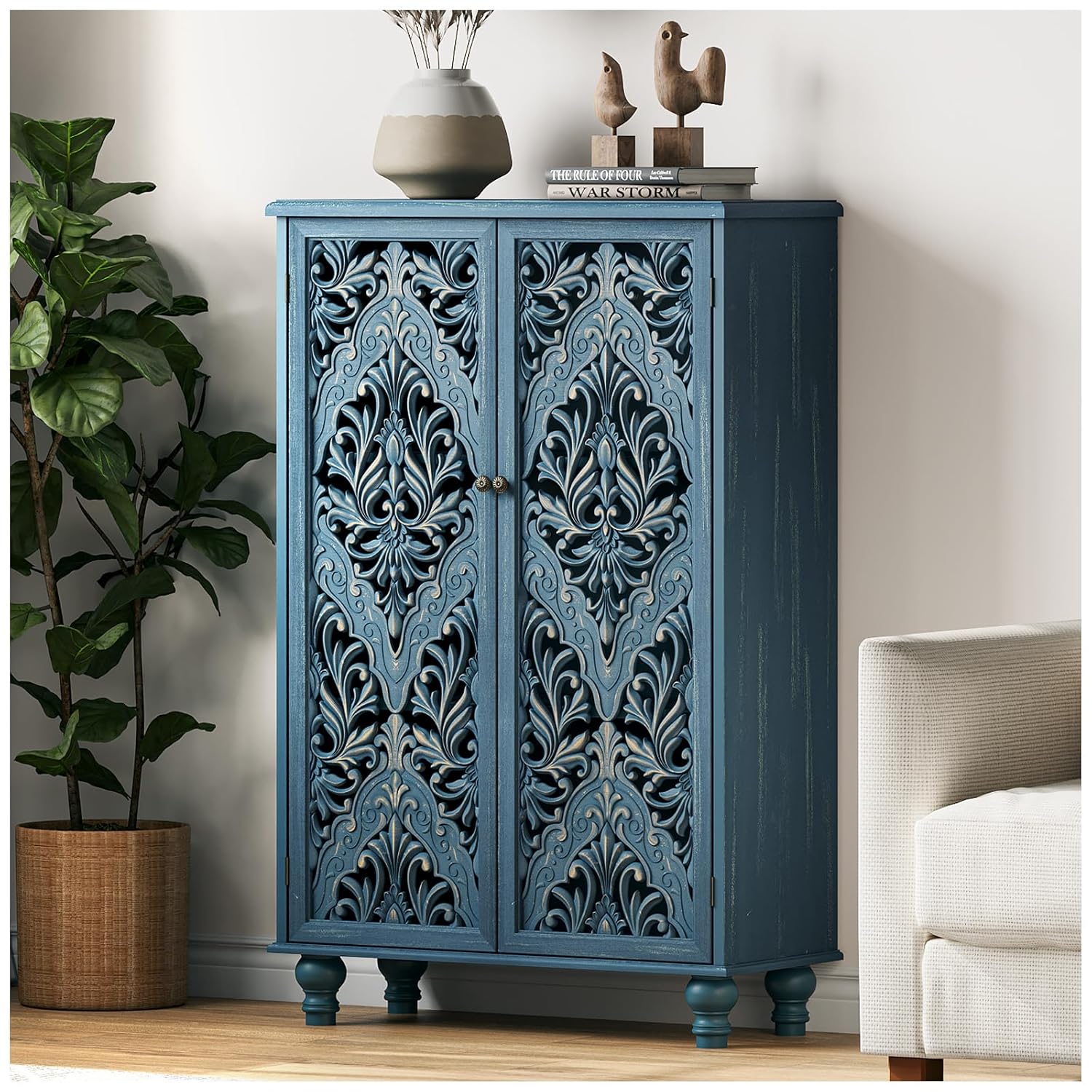 Mandala Carved Door Accent Cab - Cabinet Hinge Overlay avaliação e preço