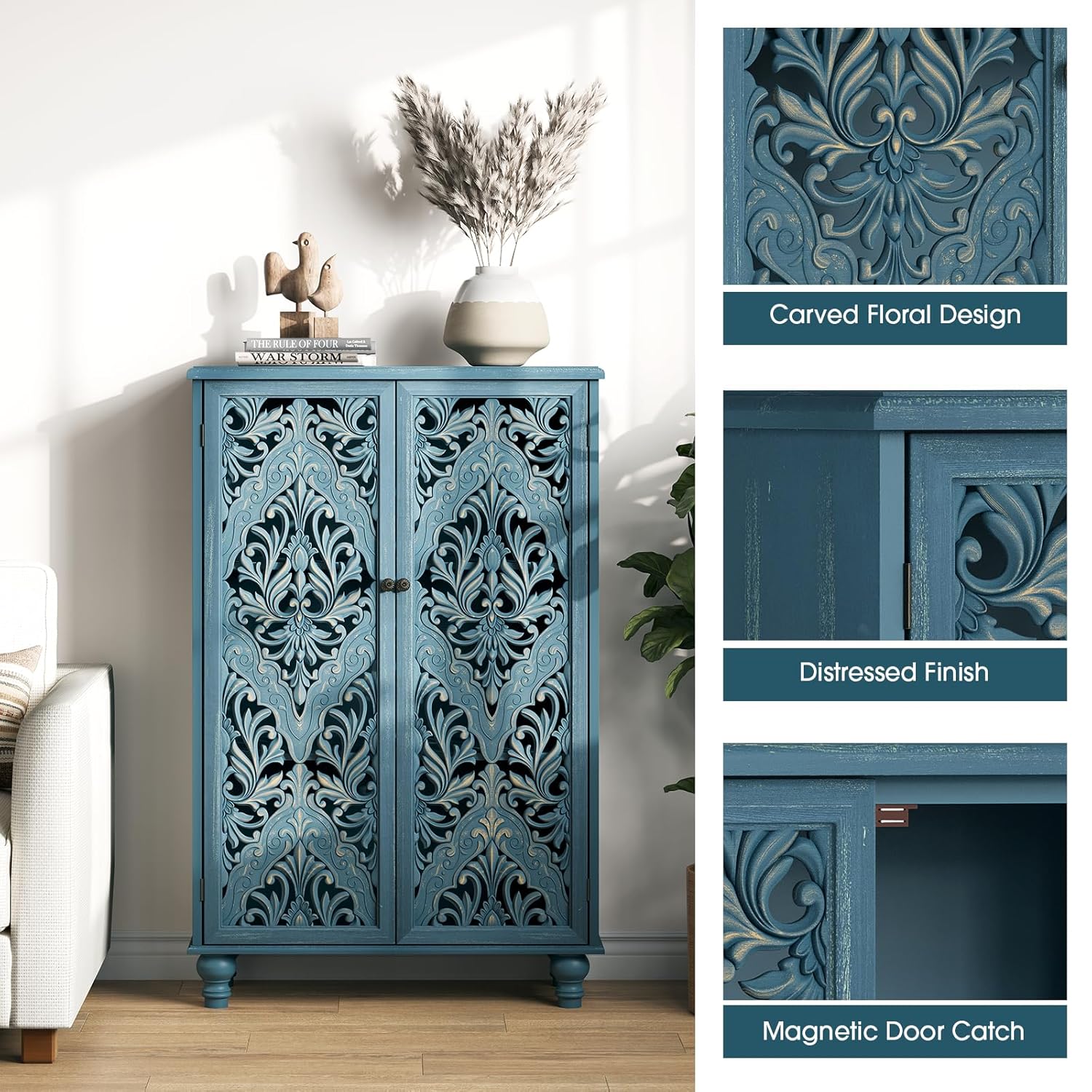 Mandala Carved Door Accent Cab - Cabinet Hinge Overlay avaliação e preço