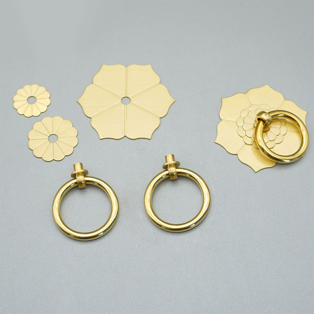 Hanger Ring Floral Brass Cabin - Furniture Hardware Drop Pulls avaliação e preço