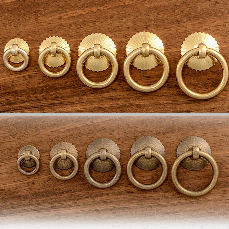 Vintage Brass Cabinet Ring Kno - Furniture Hardware Design avaliação e preço