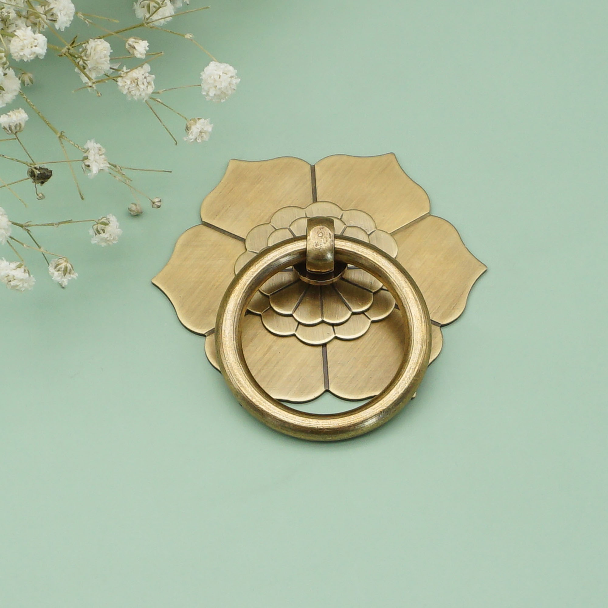 Flower Drawer Pull Vintage Dro - Furniture Hardware Drop Pulls avaliação e preço