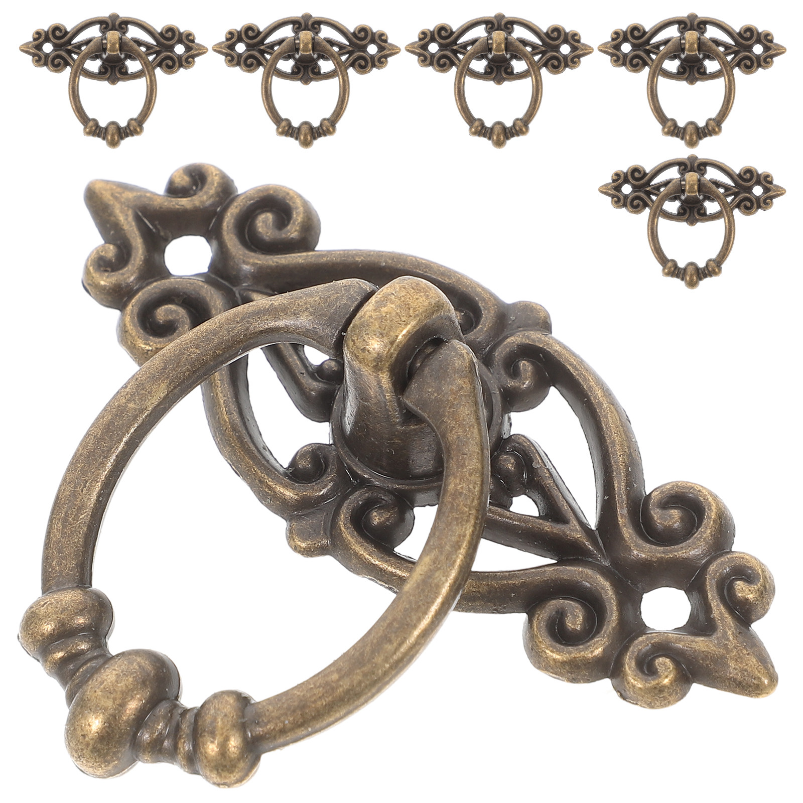 6Pcs Vintage Drop Bail Drawer  - Furniture Hardware Drop Pulls avaliação e preço