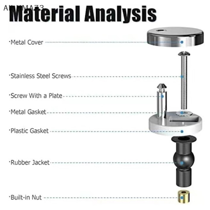 HMA73-2Pcs Toilet Seat Top Fix - Furniture Hardware Fixing Screws avaliação e preço