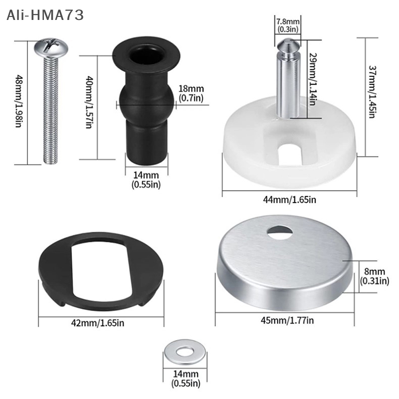 HMA73-2Pcs Toilet Seat Top Fix - Furniture Hardware Fixing Screws avaliação e preço