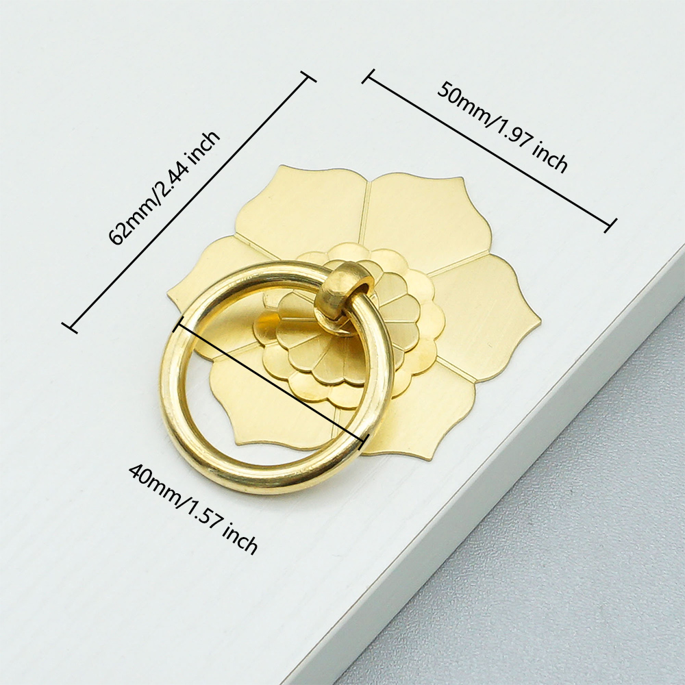 Floral Brass Cabinet Door Knob - Furniture Hardware Drop Pulls avaliação e preço