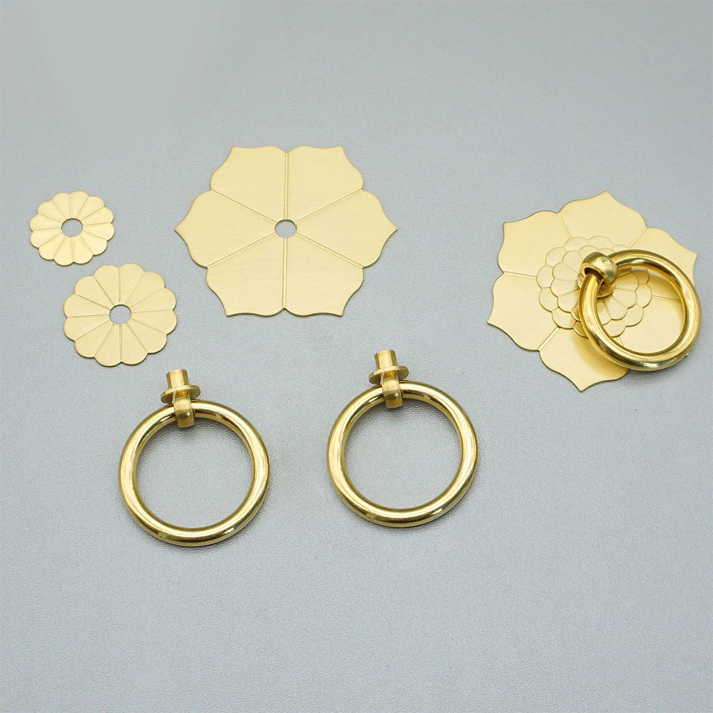 Floral Brass Cabinet Door Knob - Furniture Hardware Drop Pulls avaliação e preço
