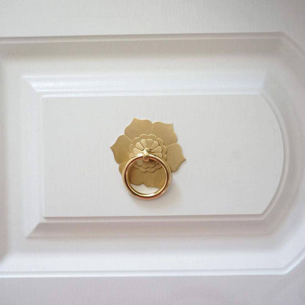 Floral Brass Cabinet Door Knob - Furniture Hardware Drop Pulls avaliação e preço
