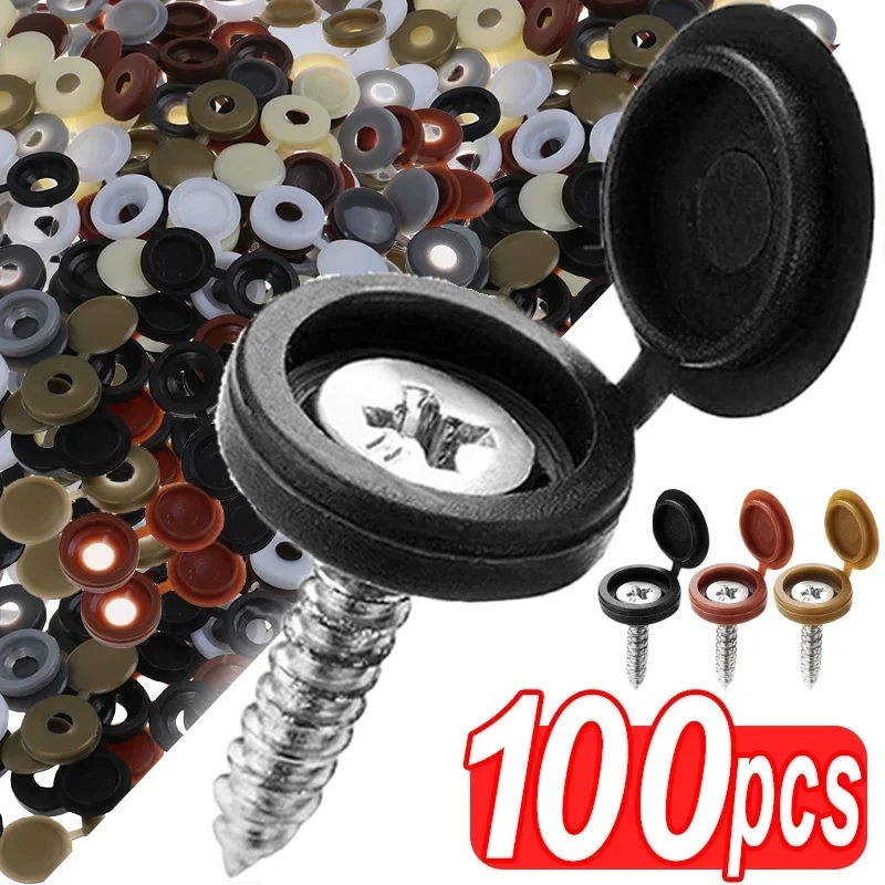 Hinged Plastic Screw Cap Cover - Furniture Hardware Fixing Screws avaliação e preço