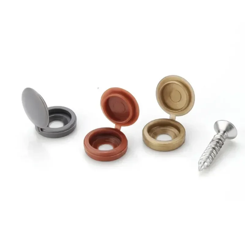 Hinged Plastic Screw Cap Cover - Furniture Hardware Fixing Screws avaliação e preço