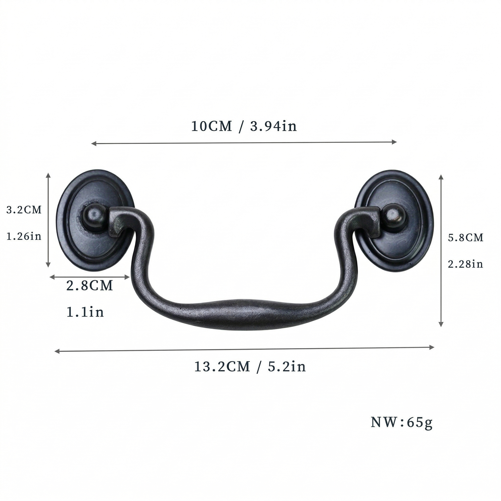 2Pcs Classic Vintage Drawer Ri - Furniture Hardware Drop Pulls avaliação e preço