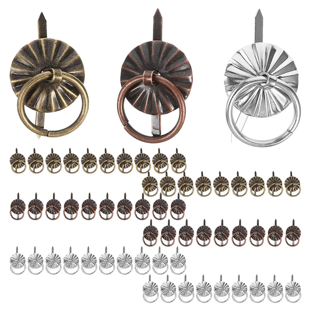 60Pcs Vintage Mini Ring Drawer - Furniture Hardware Drop Pulls avaliação e preço