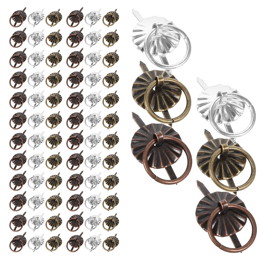 60Pcs Vintage Mini Ring Drawer - Furniture Hardware Drop Pulls avaliação e preço