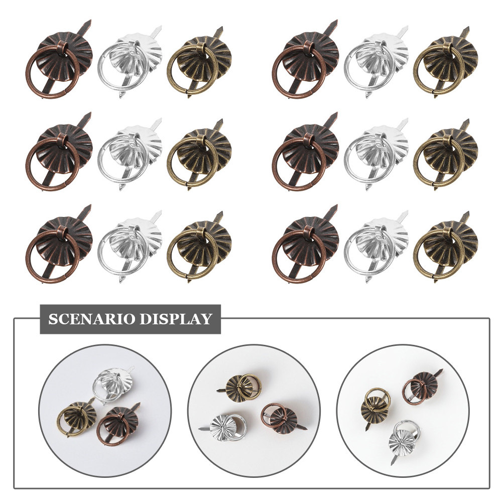 60Pcs Vintage Mini Ring Drawer - Furniture Hardware Drop Pulls avaliação e preço