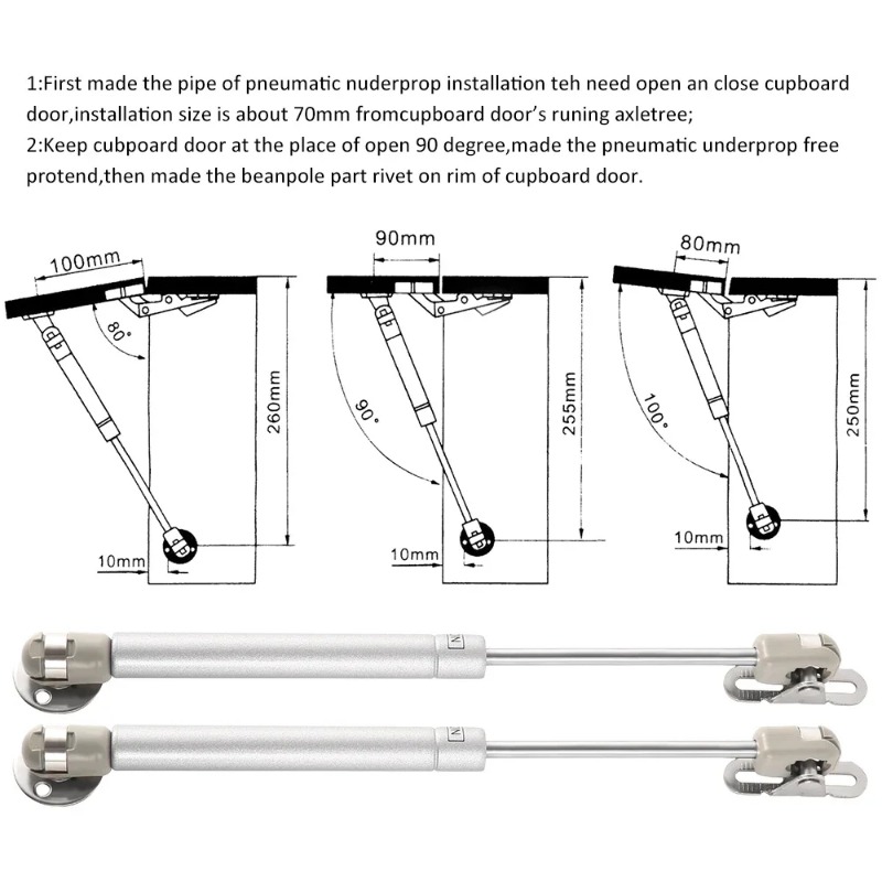 2Pcs 20/60/100N/150N Furniture - Cabinet Hinge Overlay avaliação e preço