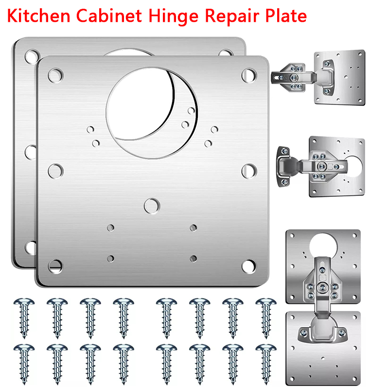 2/10Pcs Sets Hinge Repair Plat - Furniture Hardware Fixing Screws avaliação e preço