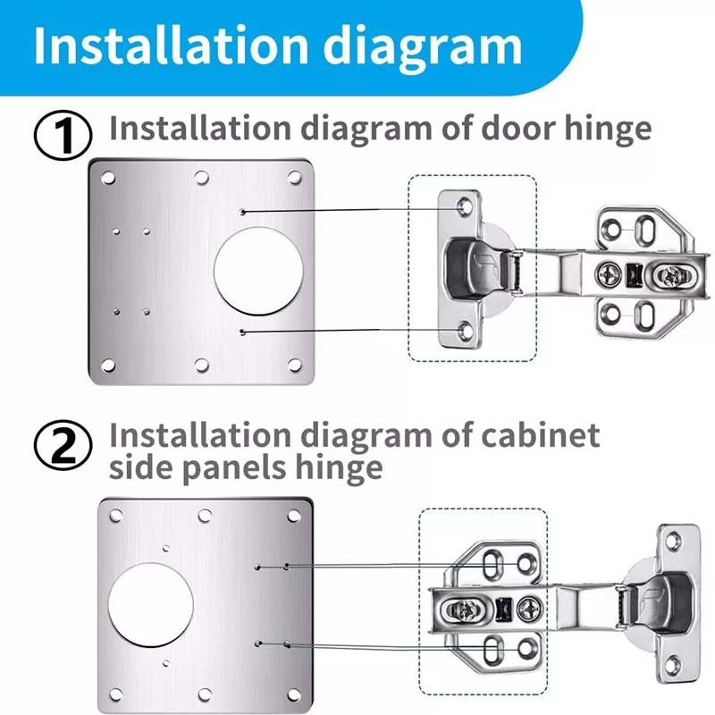 2/10Pcs Sets Hinge Repair Plat - Furniture Hardware Fixing Screws avaliação e preço