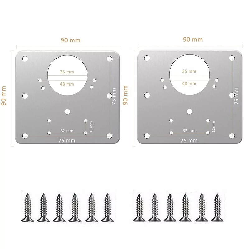 2/10Pcs Sets Hinge Repair Plat - Furniture Hardware Fixing Screws avaliação e preço