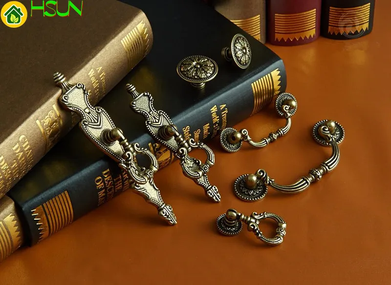 2 pcs 6style Countryside Dress - Furniture Hardware Drop Pulls avaliação e preço