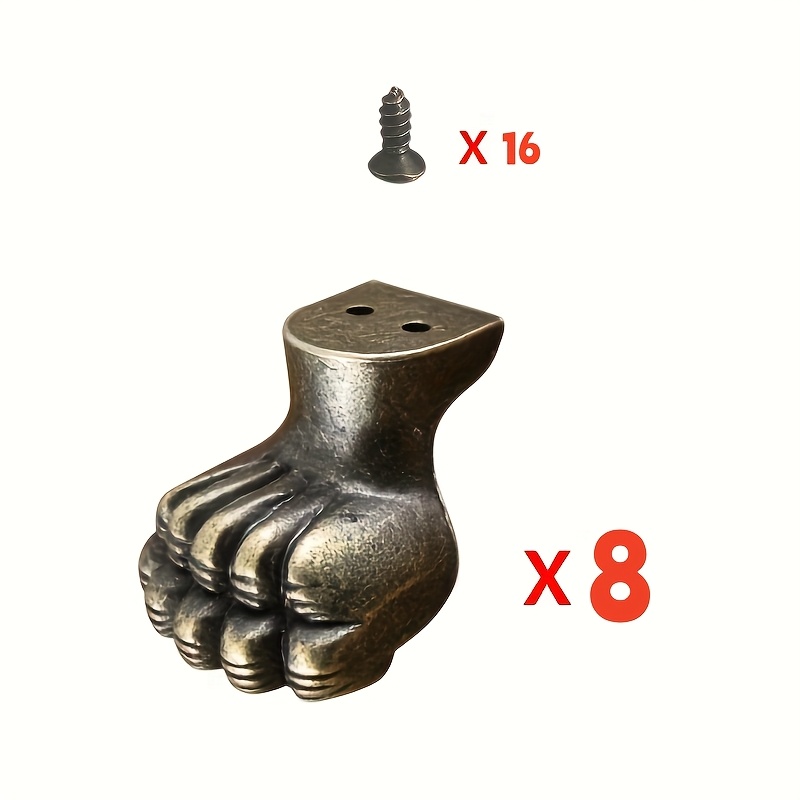 8pcs Antique Foot Brass Jewelr - Cabinet Hinge Overlay avaliação e preço