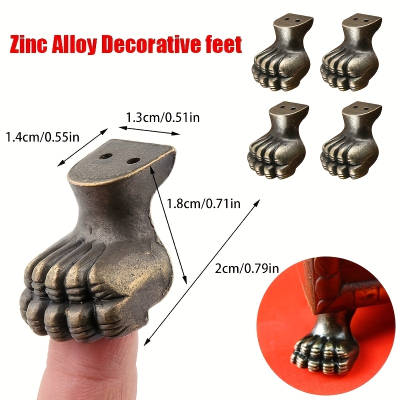 8pcs Antique Foot Brass Jewelr - Cabinet Hinge Overlay avaliação e preço