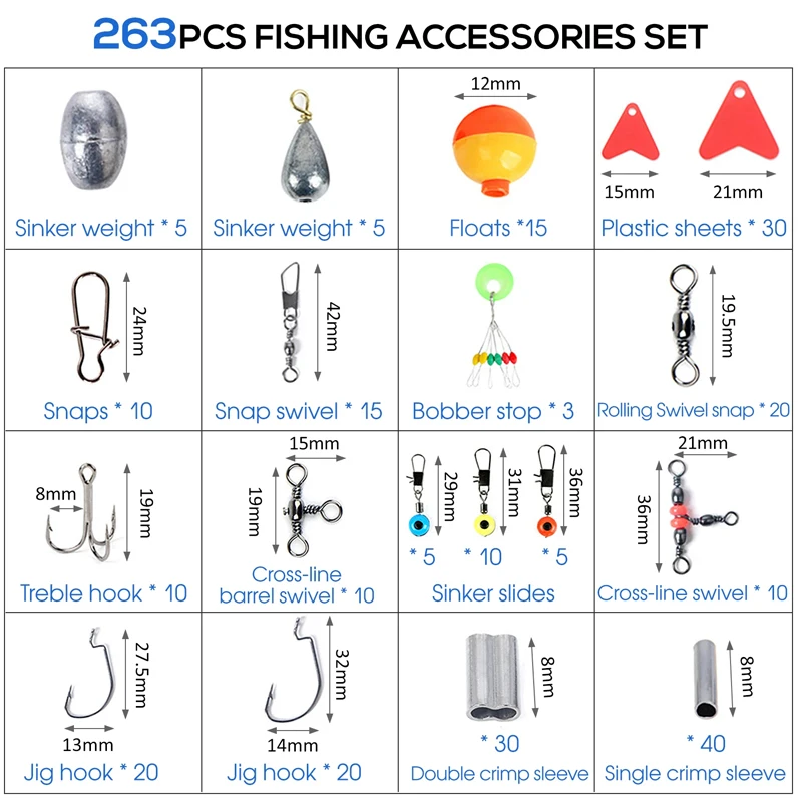263pcs Outdoor Fishing Accesso - Furniture Hardware Jig avaliação e preço