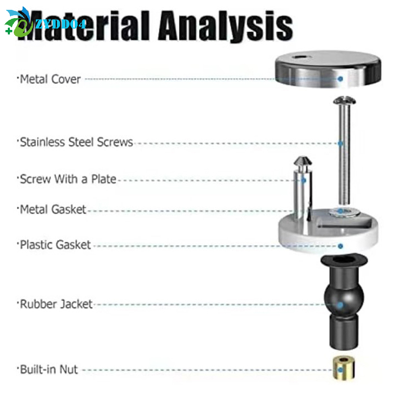 ●2Pcs Toilet Seat Hinges Top F - Furniture Hardware Fixing Screws avaliação e preço