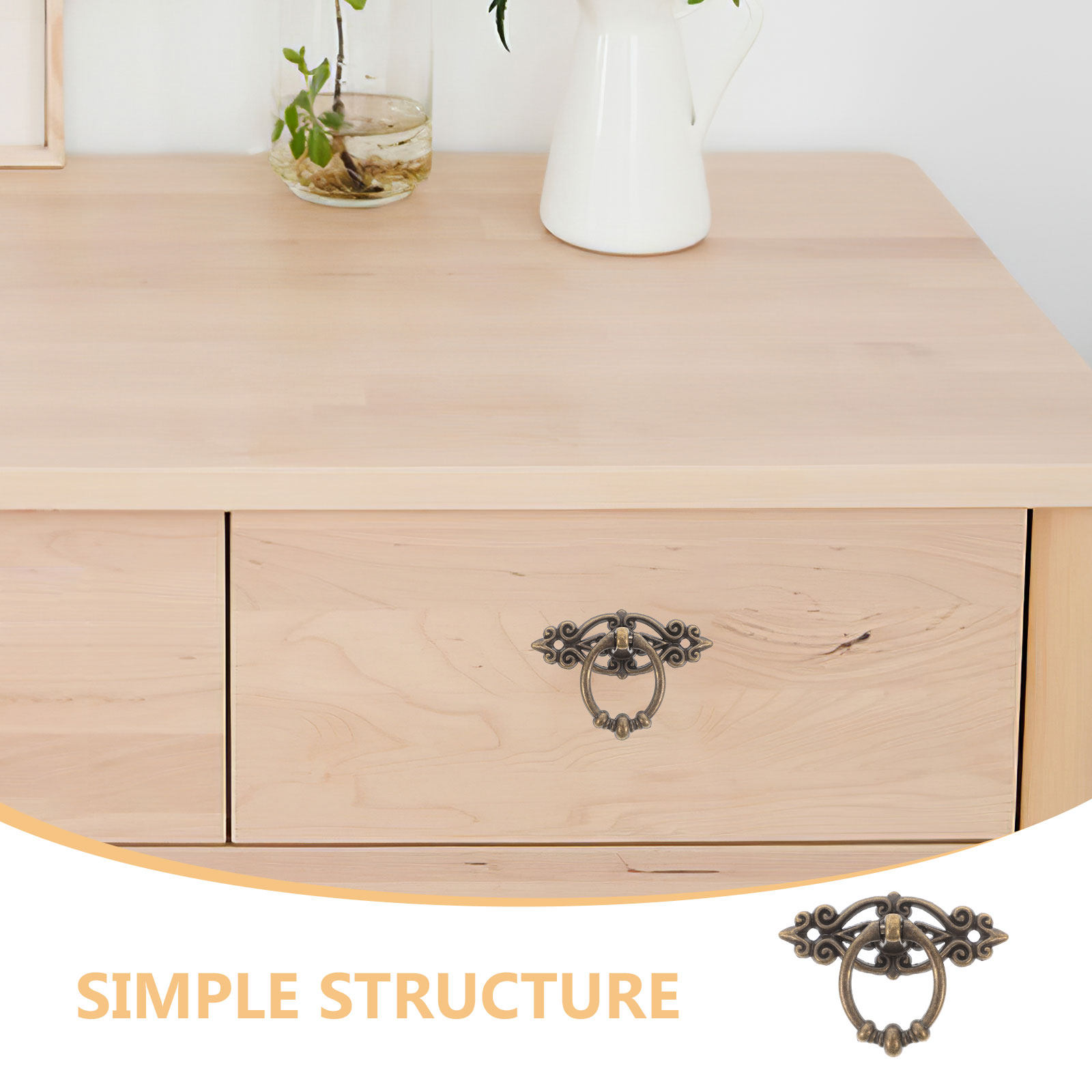 8Pcs Retro Zinc Alloy Cabinet  - Furniture Hardware Drop Pulls avaliação e preço