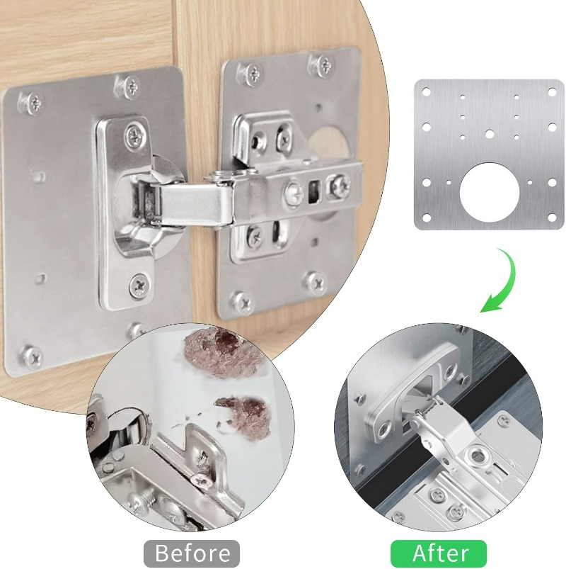 Cabinet Door Hinge Repair Plat - Furniture Hardware Fixing Screws avaliação e preço
