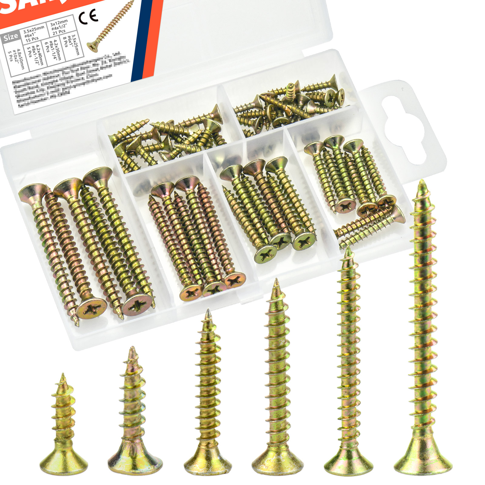 High Hardness Wood Screws Kit  - Furniture Hardware Fixing Screws avaliação e preço