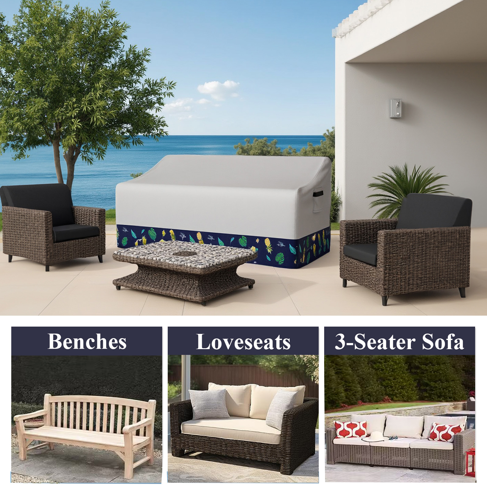 Outdoor Sofa Cover Waterproof  - Furniture Hardware Design avaliação e preço