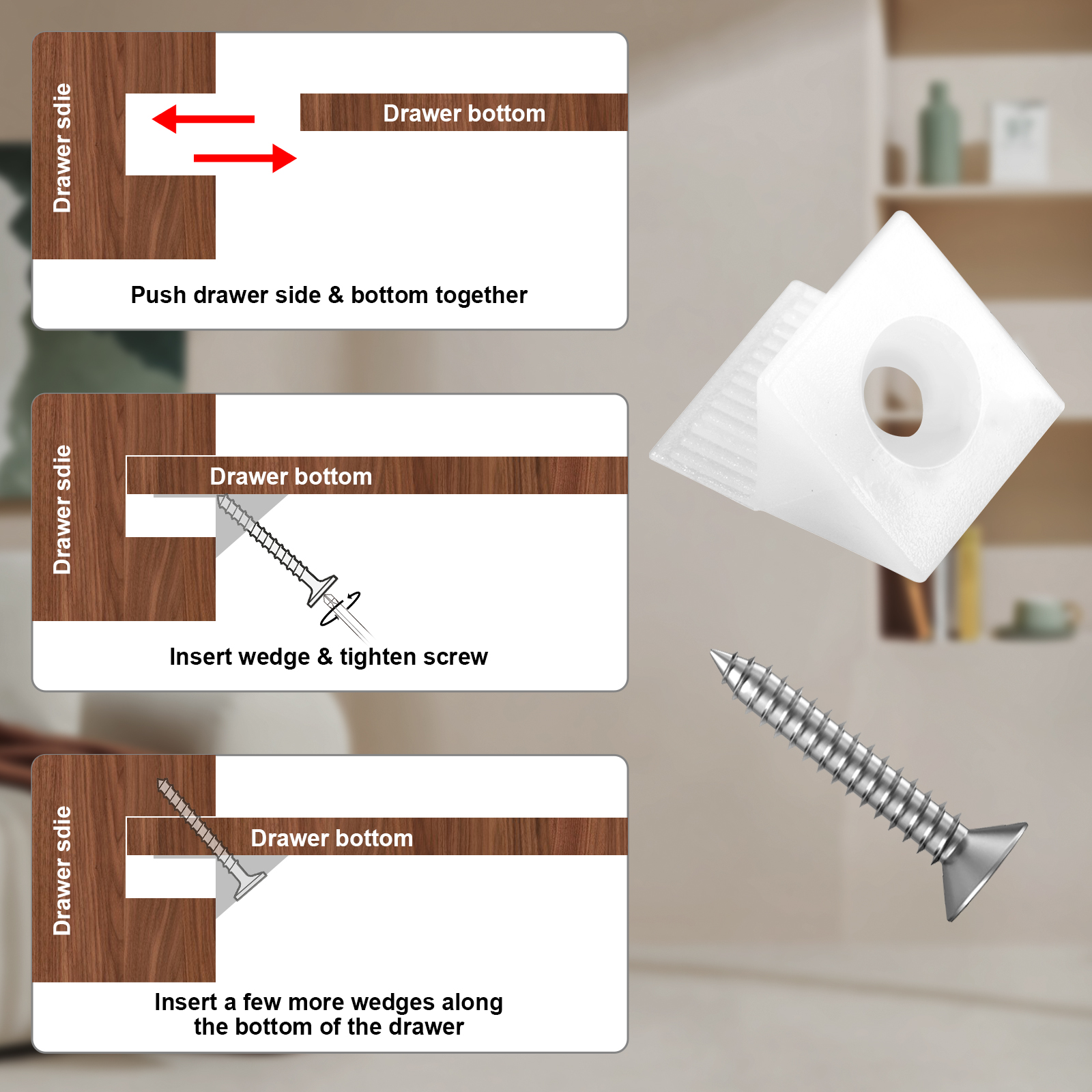 60set Repair Fixing Drawer Che - Furniture Hardware Fixing Screws avaliação e preço
