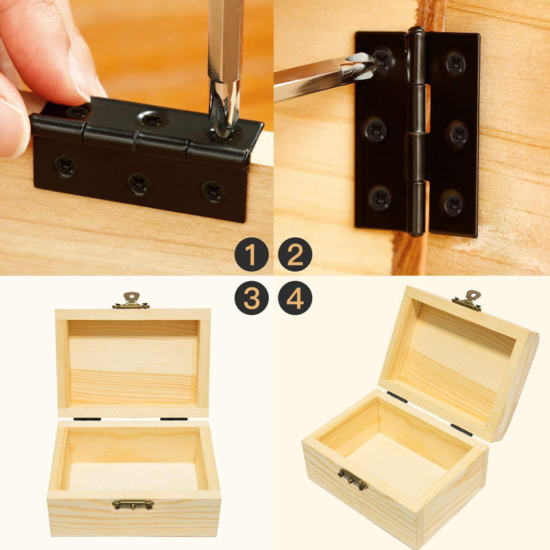 WV Black Door Hinges Stainless - Furniture Hardware Fixing Screws avaliação e preço