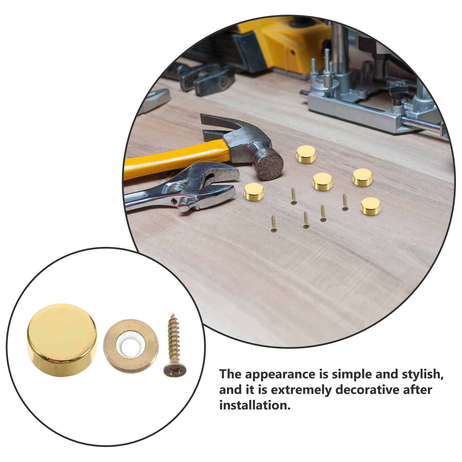 12Sets Decorative Screw Covers - Furniture Hardware Fixing Screws avaliação e preço
