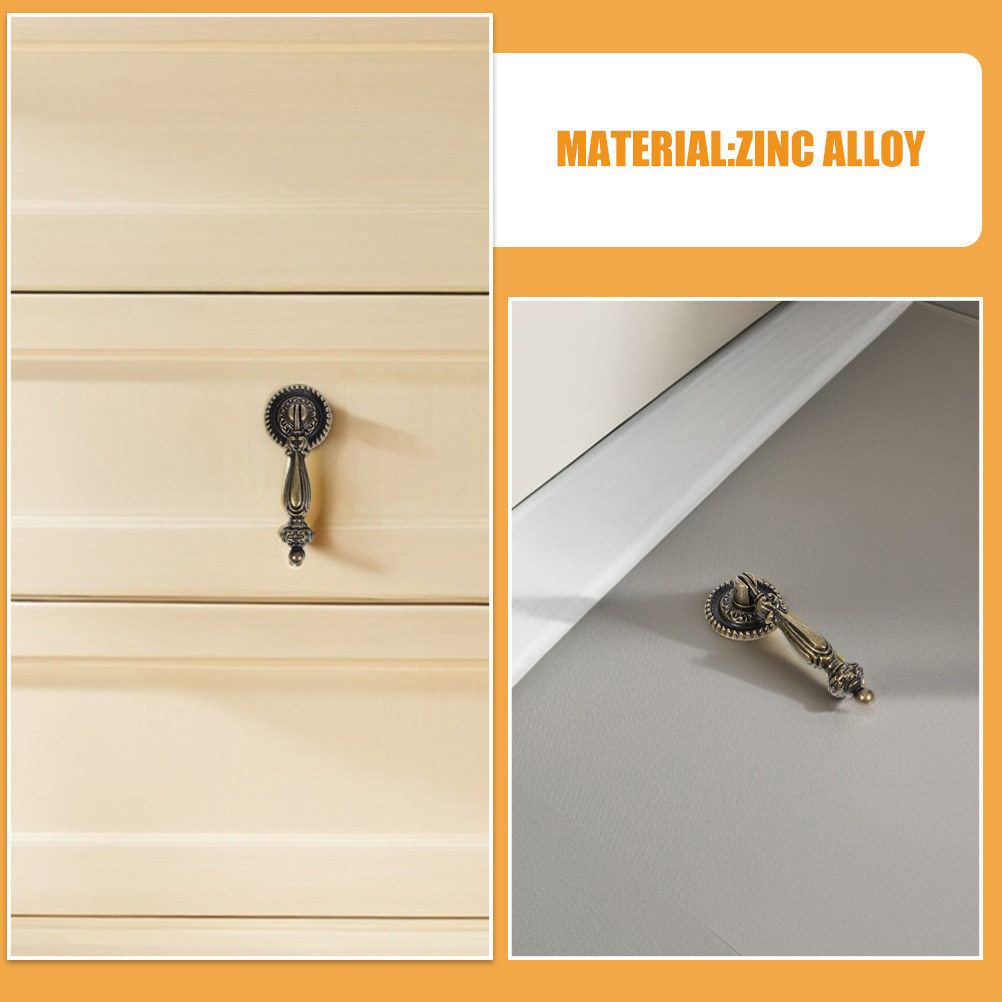 6Pcs Vintage Bronze Cabinet Pu - Furniture Hardware Drop Pulls avaliação e preço