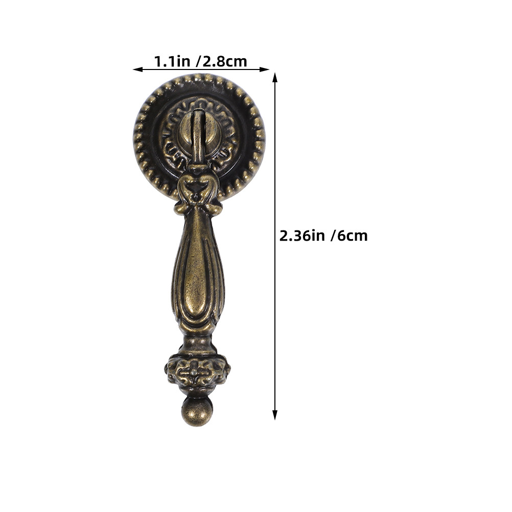 6Pcs Vintage Bronze Cabinet Pu - Furniture Hardware Drop Pulls avaliação e preço